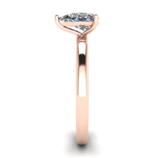 Classic Pear Diamond Solitaire Ring Rose Gold,  Enlarge image 3