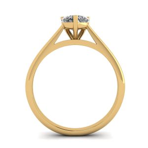 Classic Heart Diamond Solitaire Ring Yellow Gold - Photo 1