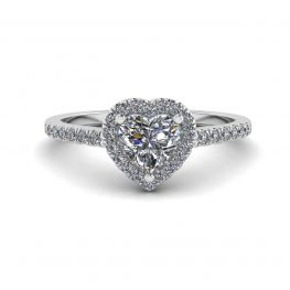 Heart Diamond Halo Halo Engagement Ring Heart Diamond Halo Halo Engagement Ring