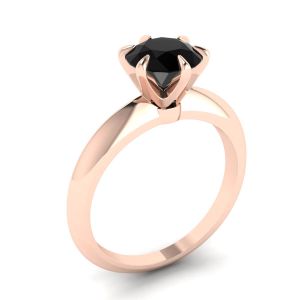Engagement Ring Rose Gold 1 carat Black Diamond 2980R - Photo 3