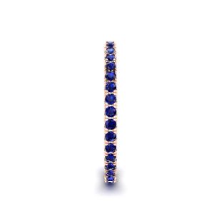 Riviera Pave Sapphire Eternity Ring Rose Gold - Photo 2