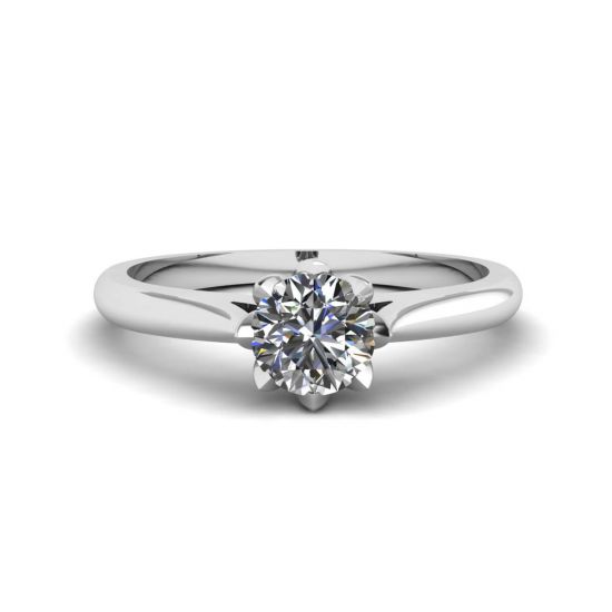 Lotus Diamond Engagement Ring, Enlarge image 1