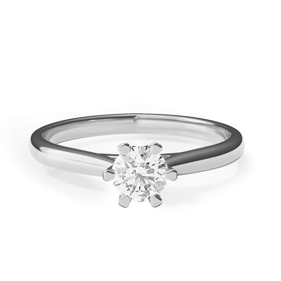 Crown diamond 6-prong engagement ring, Enlarge image 1