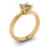Yellow Gold Ring with Princess Cut Diamond, Image 4