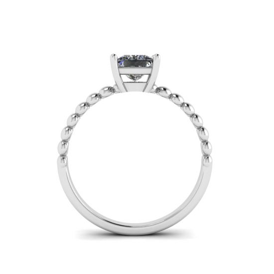 Bearded Ring with Princess Cut Diamond, More Image 0
