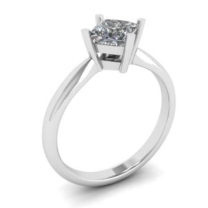 Rhombus Princess Cut Diamond Solitaire Ring White Gold - Photo 3