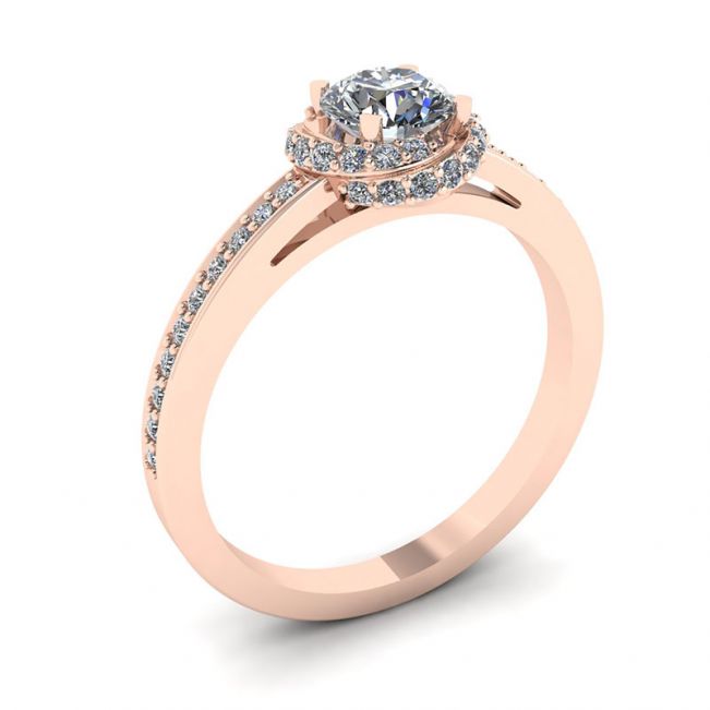 Rose Gold Ring with Diamonds - Photo 3