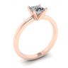 Mixed Rose and White Gold Ring with Princess Diamond, Image 4