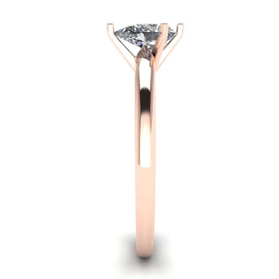 Pear Diamond Solitaire Ring in 6 prongs Rose Gold,  Enlarge image 3