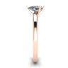 Pear Diamond Solitaire Ring in 6 prongs Rose Gold, Image 3