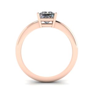 Princess Cut Simple Solittaire Ring in Rose Gold - Photo 1