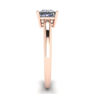 Princess Cut Simple Solittaire Ring in Rose Gold - Photo 2