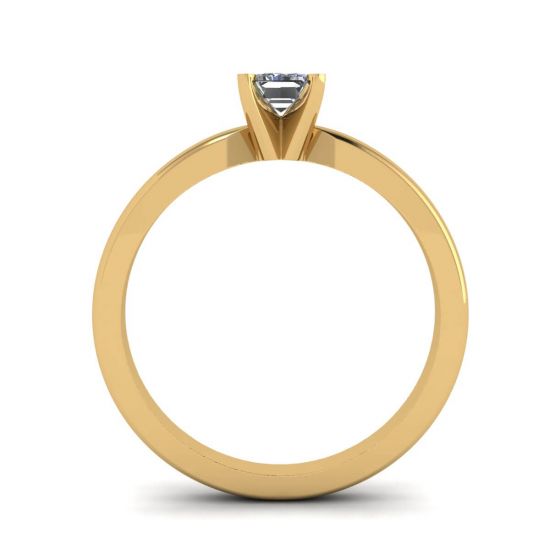 Rectangular Diamond Ring in White-Yellow Gold,  Enlarge image 2