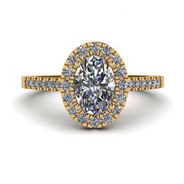 Oval Diamond Ring Yellow Gold