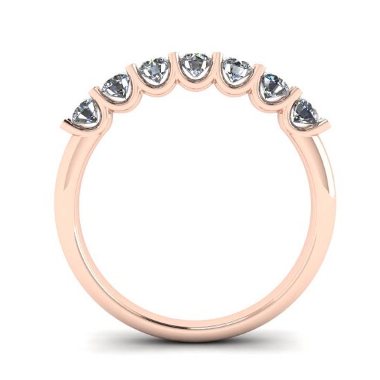 Classic Seven Round Diamond Ring Rose Gold,  Enlarge image 2
