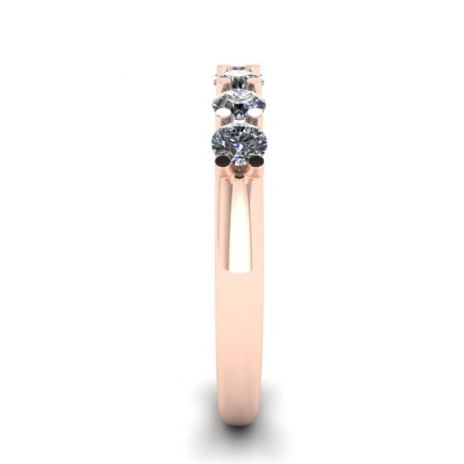 Classic Seven Round Diamond Ring Rose Gold - Photo 2