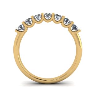 Classic Seven Round Diamond Ring Yellow Gold - Photo 1