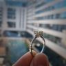 1.13 ct Oval Yellow Diamond Ring with Halo Yellow Gold, Image 7