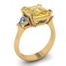 Emerald Cut Yellow Sapphire Ring Yellow Gold, Image 4