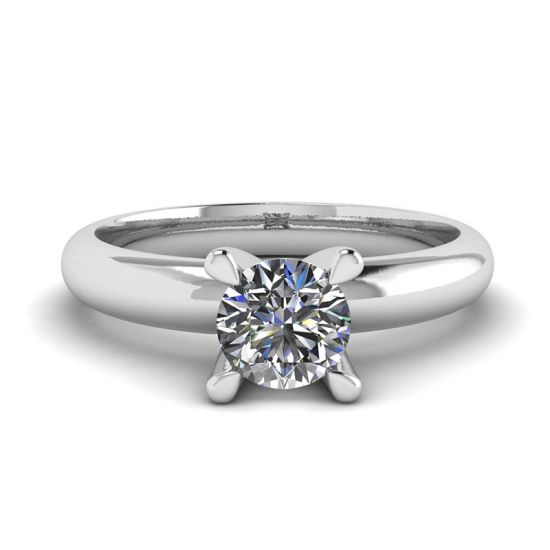 Solitaire Diamond Ring V-shape , Enlarge image 1