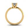 Solitaire Diamond Ring V-shape Yellow Gold, Image 2