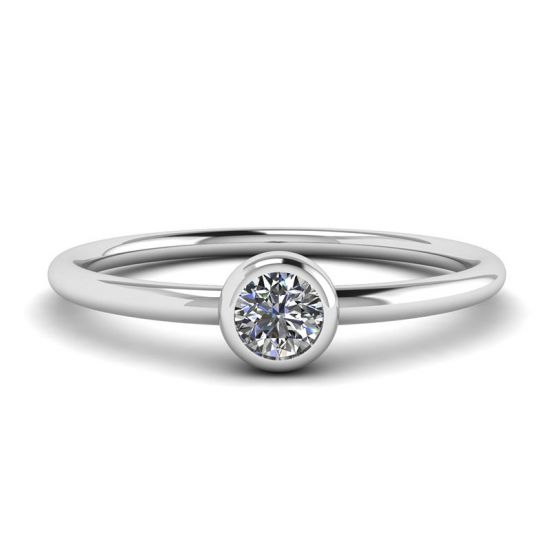 Round Diamond Small Ring La Promesse, Enlarge image 1