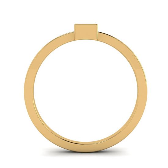 Princess Diamond Small Ring La Promesse Yellow Gold,  Enlarge image 2