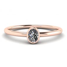 Oval Diamond Small Ring La Promesse Rose Gold