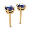 Classic Blue Sapphire Stud Earrings Yellow Gold , Image 3