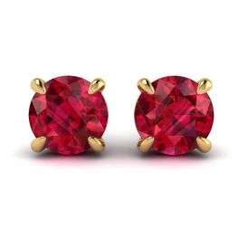 Sapphire Stud Earrings with Detachable Diamond Halo Jacket Yellow Gold