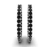 Black Diamond Hoop Earrings , Image 3
