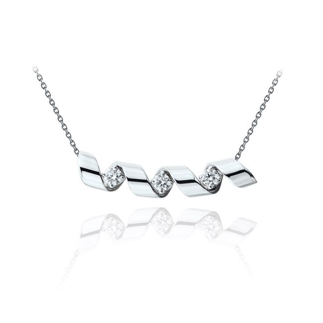 Smile Necklace with 0.99 cts of Diamonds - Ruban Collection